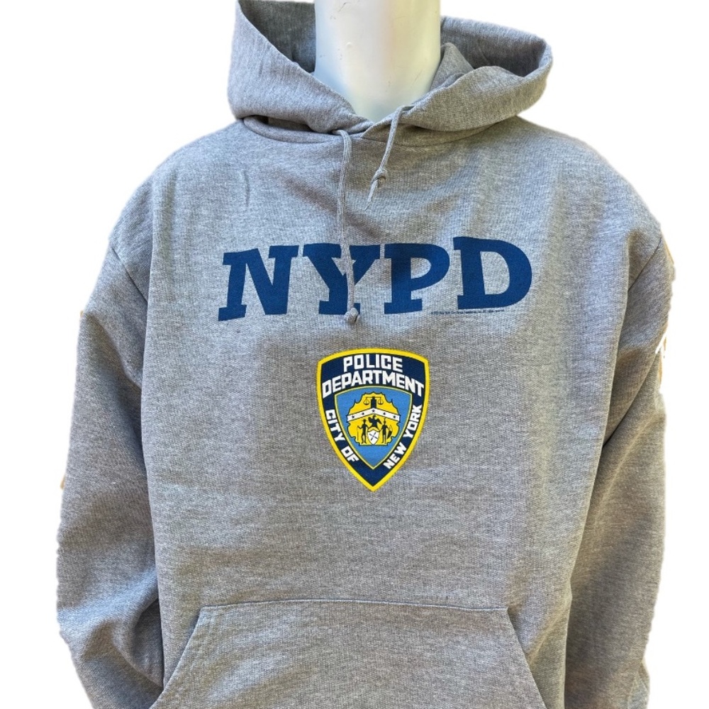 NYPD Grey Pullover Hoodie Sweatshirt NWT